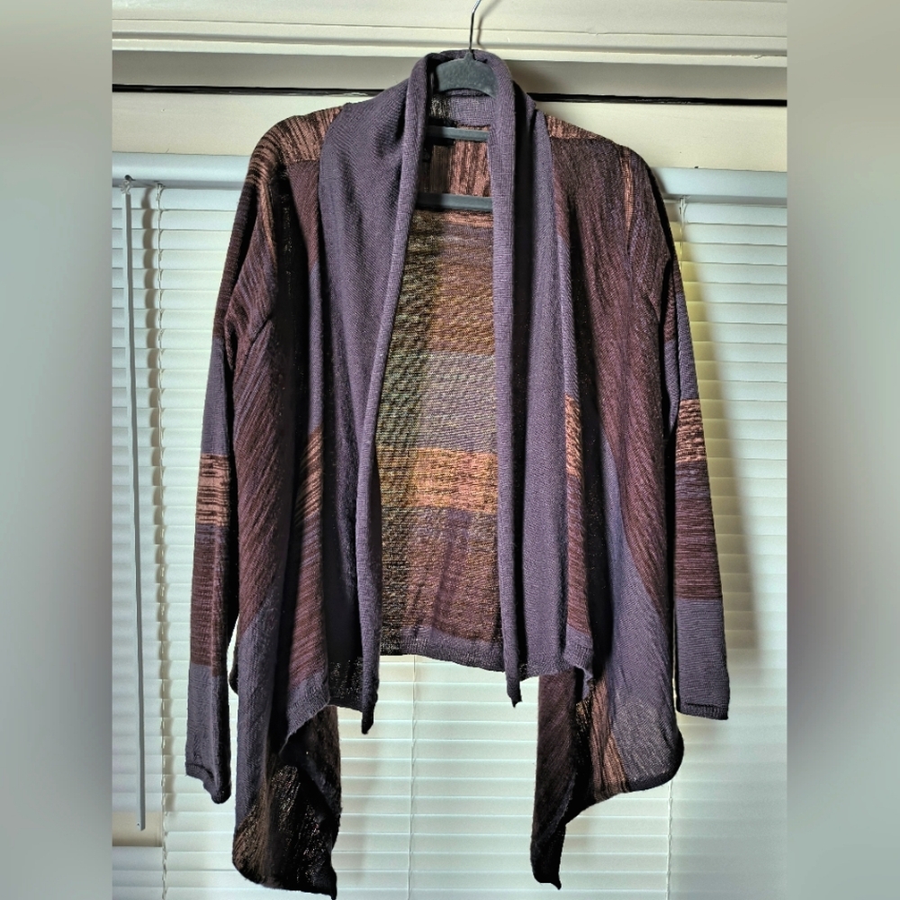 Investments Cardigan Women's Size Large Wool Blend Open Front Knit Sweater